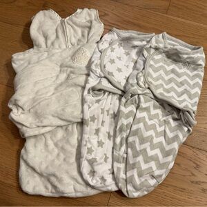 SwaddleMe White and Gray Star and Chevron Swaddle Sleep Sacks